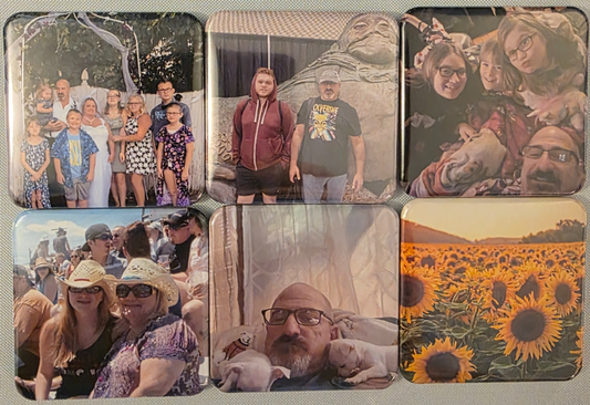 2x2 Personalized Photo Magnets ( set of 9 )